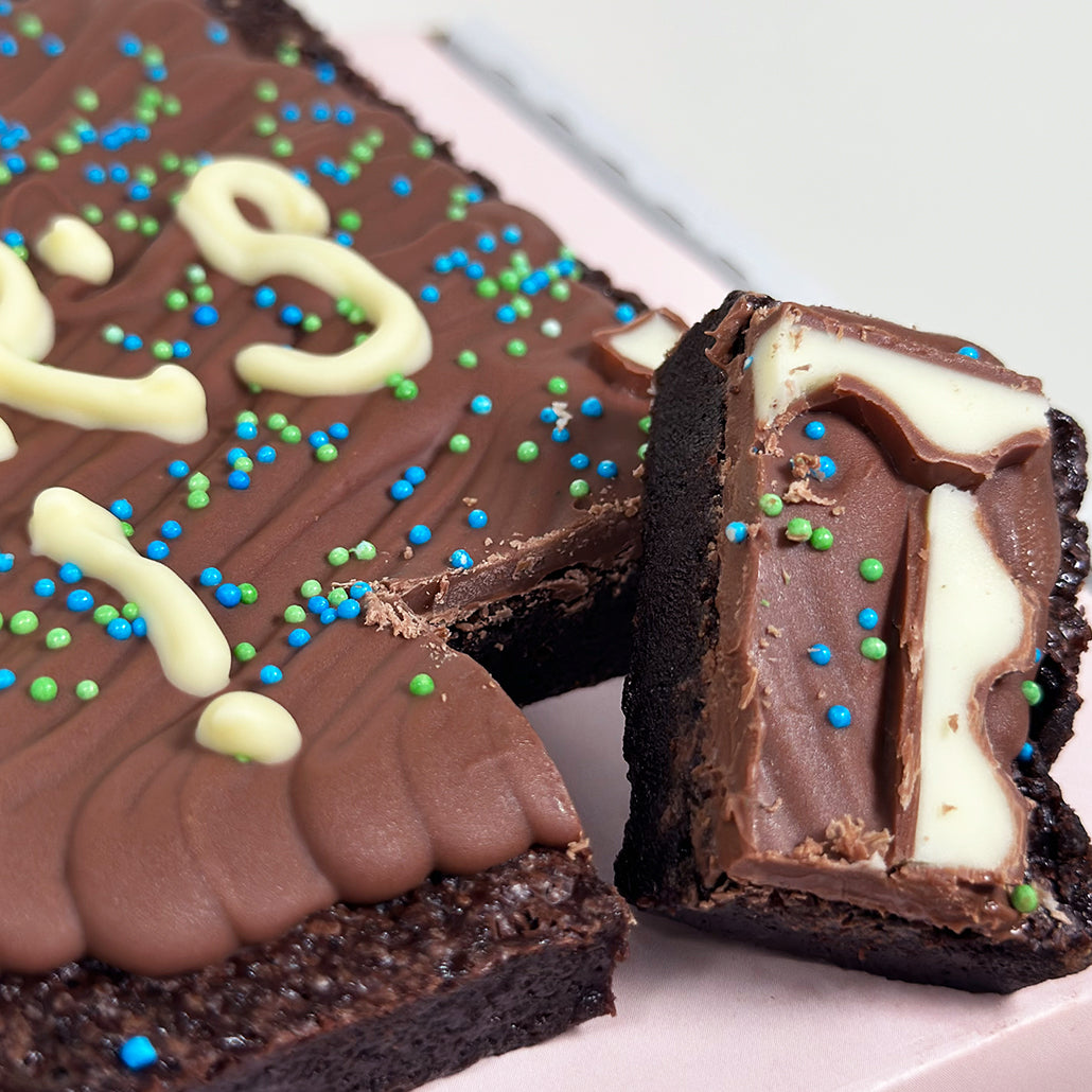 Personalised Father's Day Brownie Slab