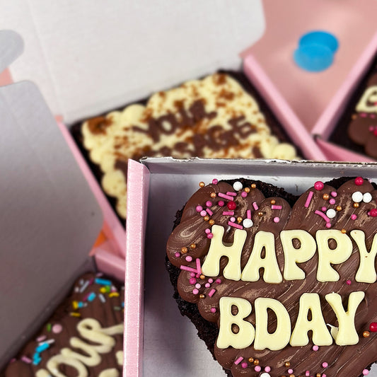 Mini Heart Birthday Brownie