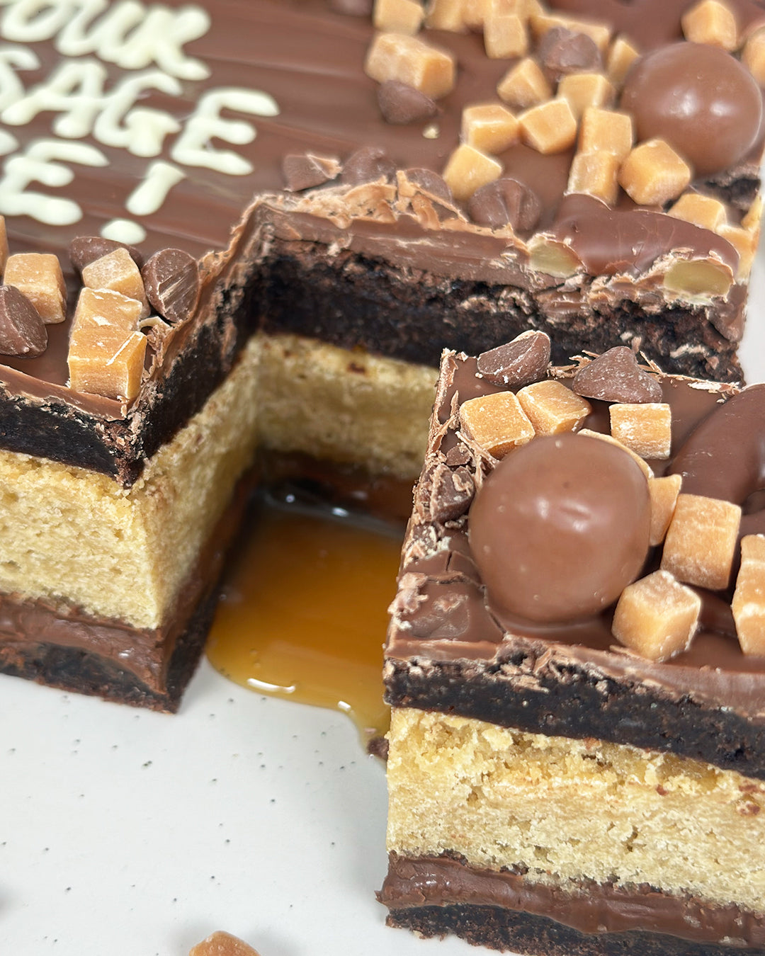 Caramel Brownie Slab