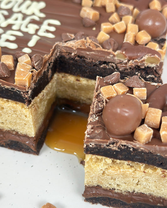 Caramel Brownie Slab