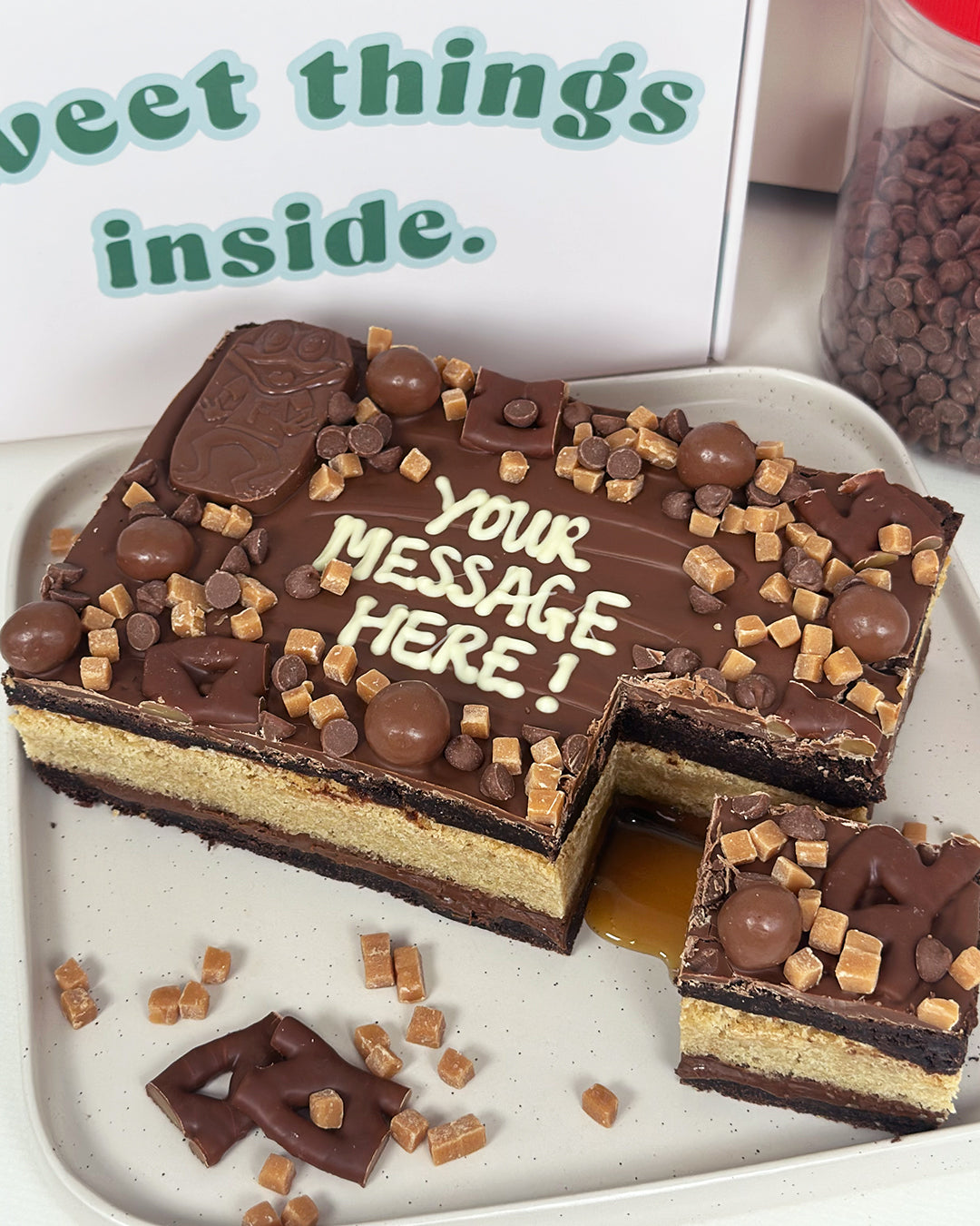 Caramel Brownie Slab
