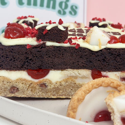 Cherry Bakewell Cookie Slab