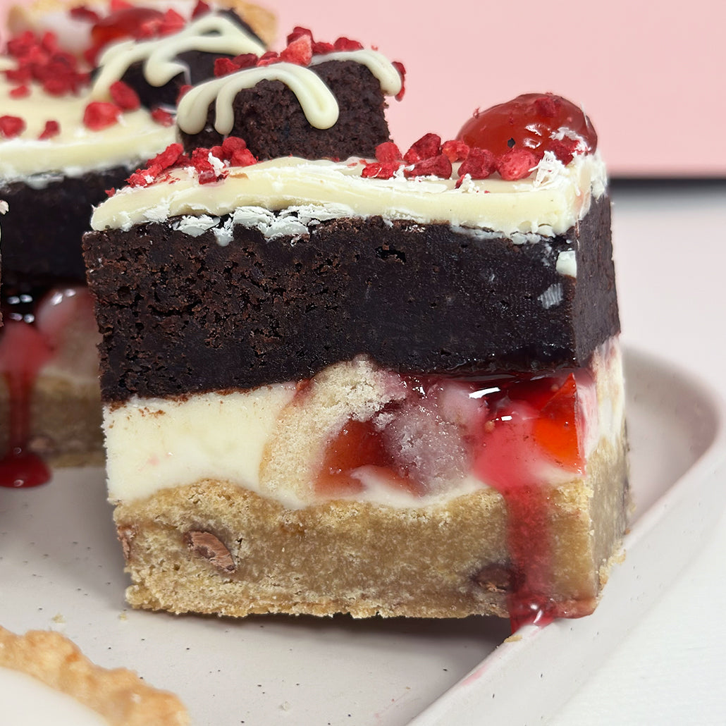 Cherry Bakewell Cookie Slab