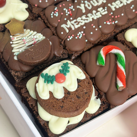 Personalised Christmas Brownie Box