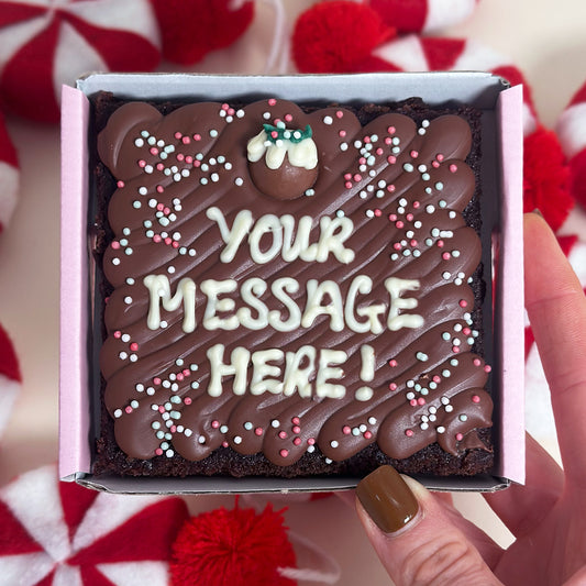 Mini Christmas Brownie Slab