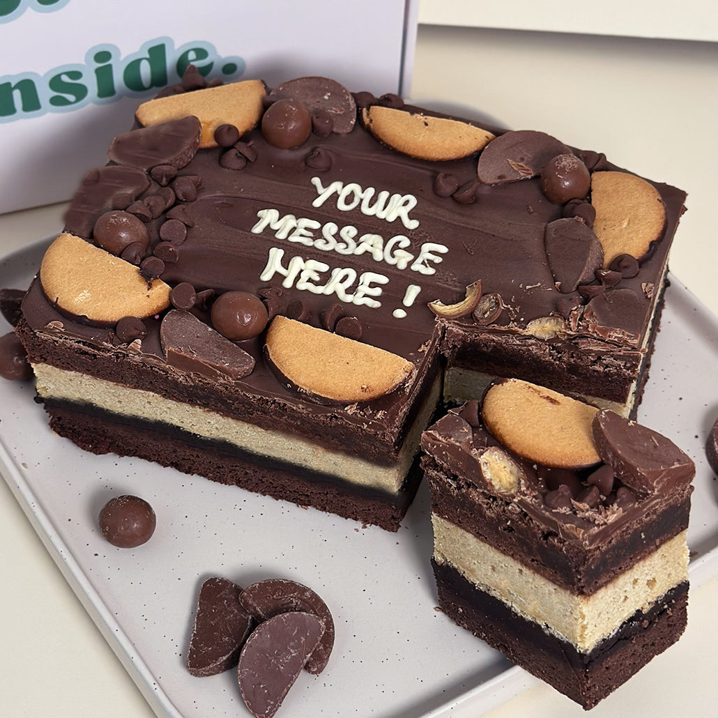 The Personalised Chocolate Orange Brownie Block