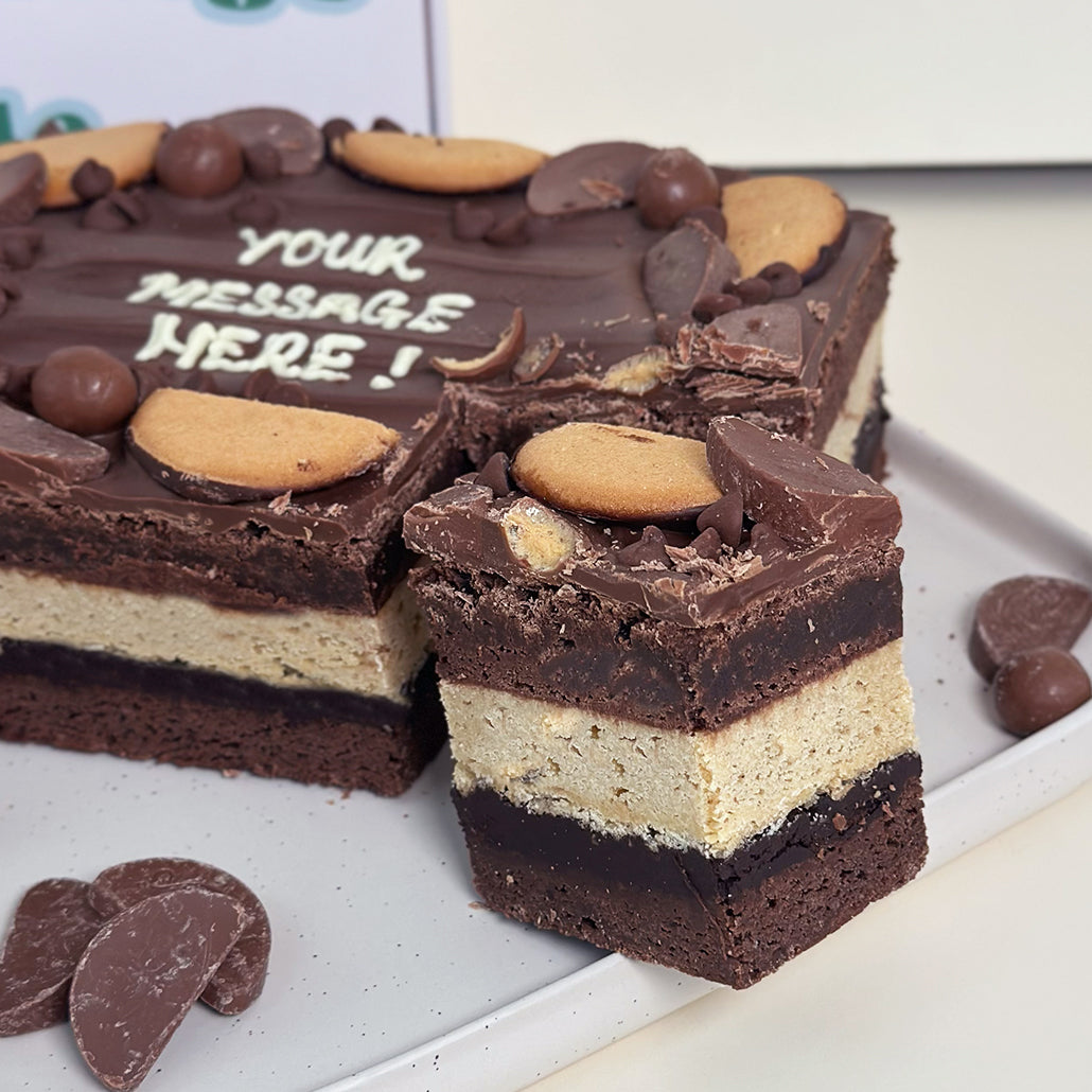 The Personalised Chocolate Orange Brownie Block