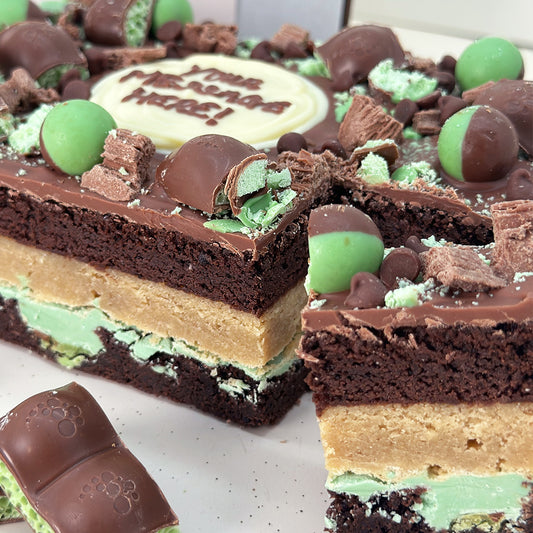 The Personalised Minty Brownie Slab