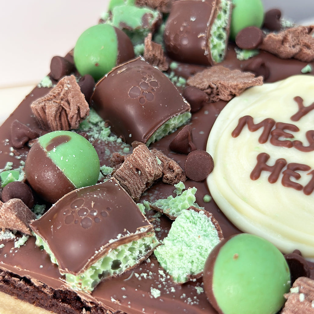 The Personalised Minty Brownie Slab
