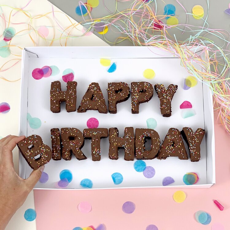 Happy Birthday Brownie Letters