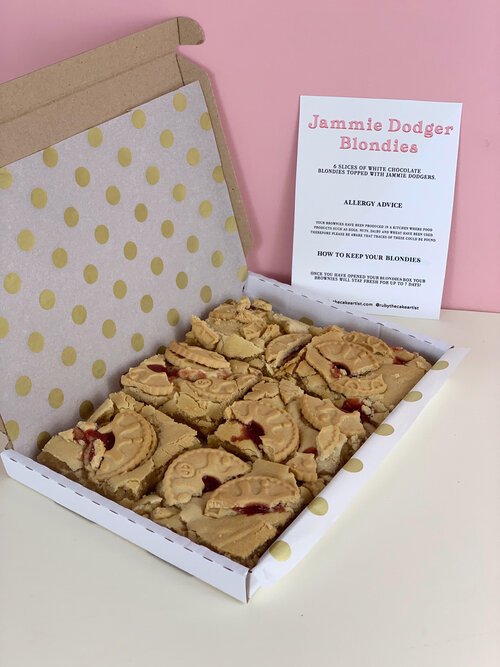 Jammie Dodger Letterbox Blondies