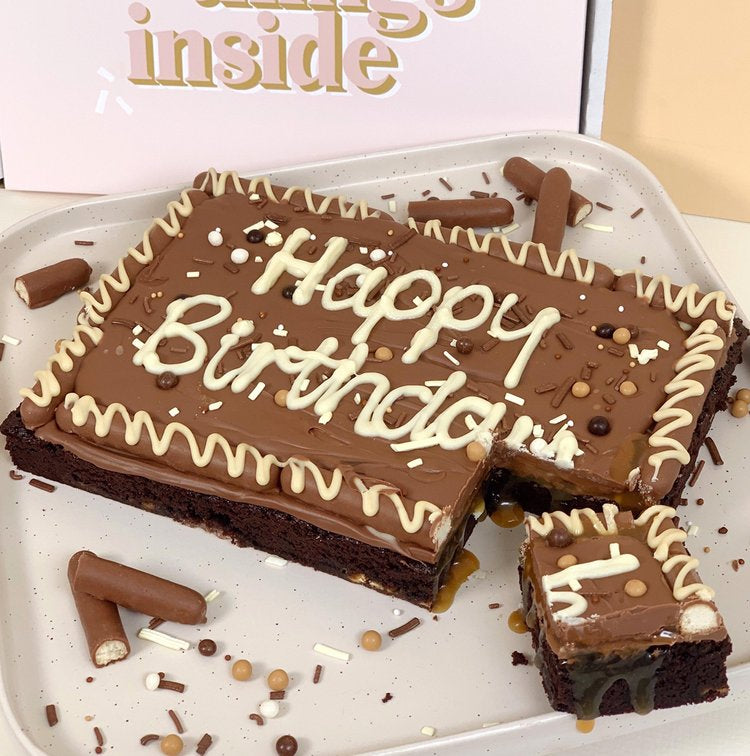 Personalised Caramel Brownie Slab