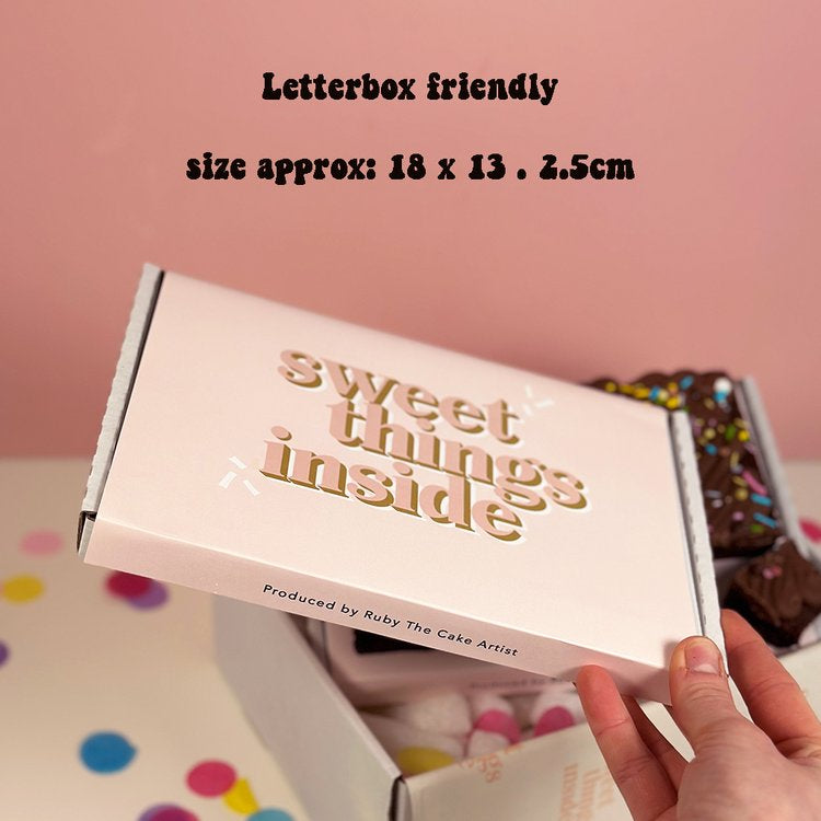 Personalised Letterbox Brownie Slab