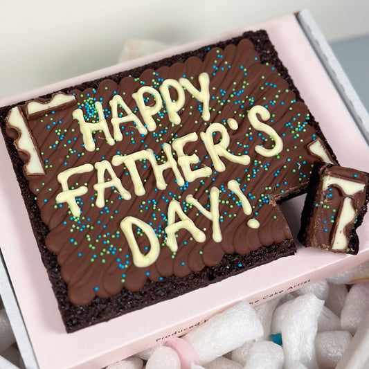 Personalised Father's Day Brownie Slab