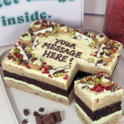 Pistachio White Chocolate Cookie Slab