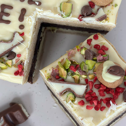 Pistachio White Chocolate Cookie Slab