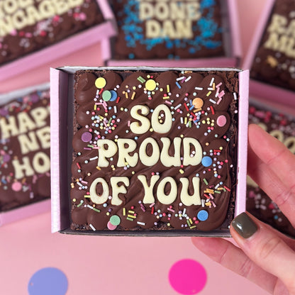 So Proud Of You Letterbox Brownie