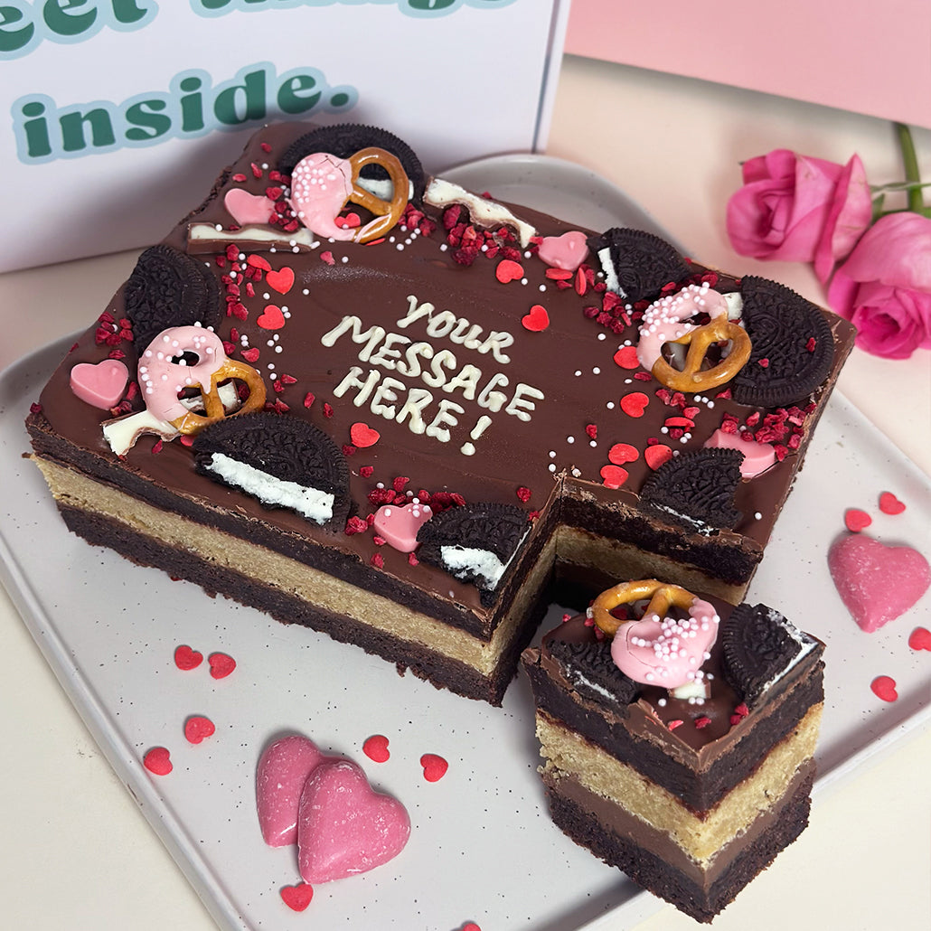 Be Mine Personalised Brownie Slab
