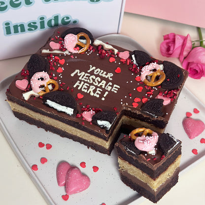 Be Mine Personalised Brownie Slab