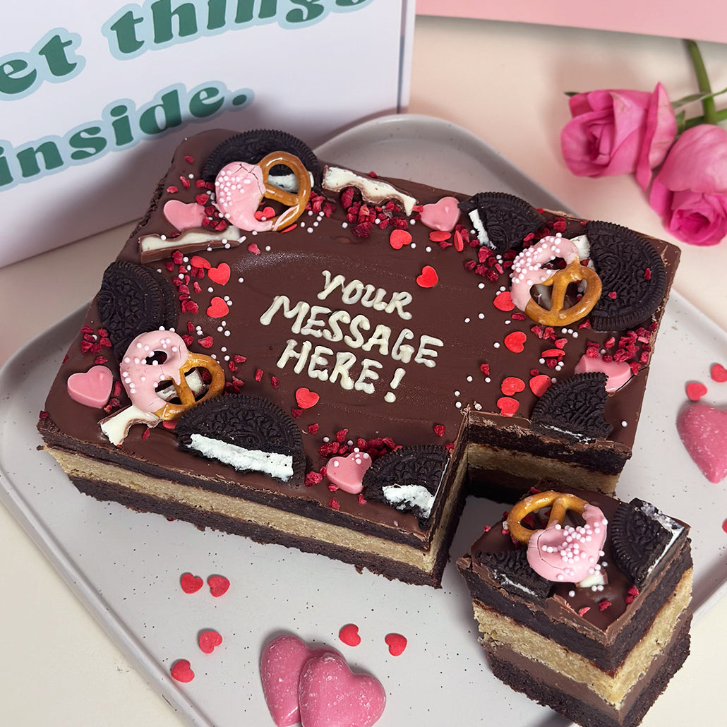 Be Mine Personalised Brownie Slab