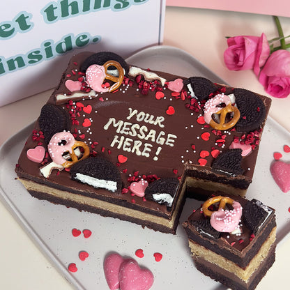 Be Mine Personalised Brownie Slab