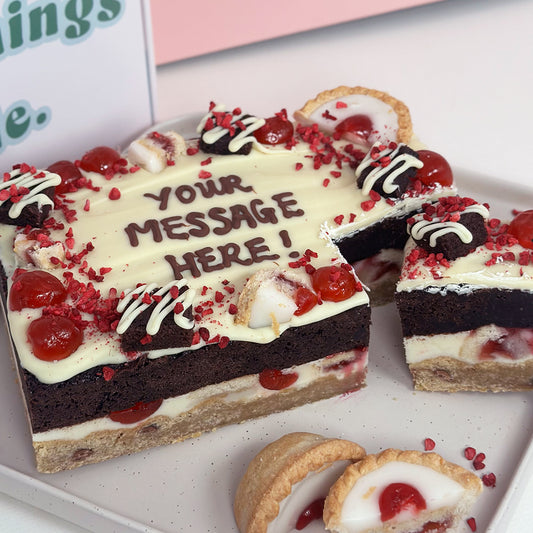 Cherry Bakewell Cookie Slab