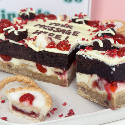 Cherry Bakewell Cookie Slab