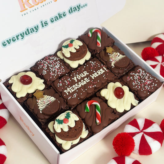 Personalised Christmas Brownie Box