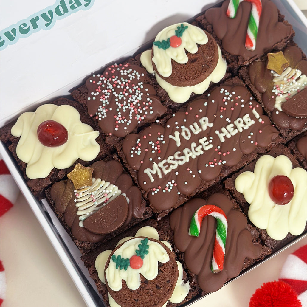Personalised Christmas Brownie Box