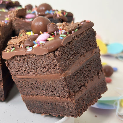 Personalised Chocolate Brownie  Party  Cake