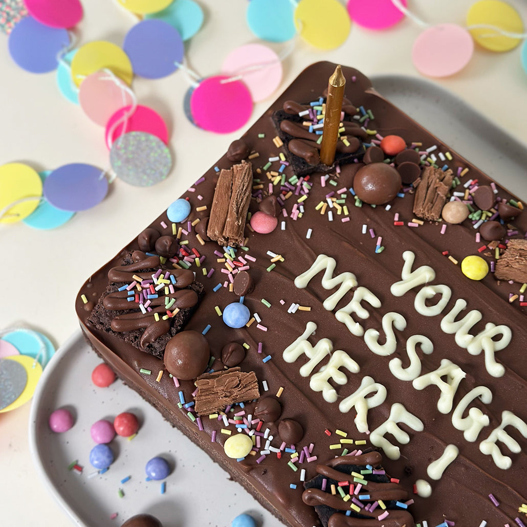 Personalised Chocolate Brownie  Party  Cake