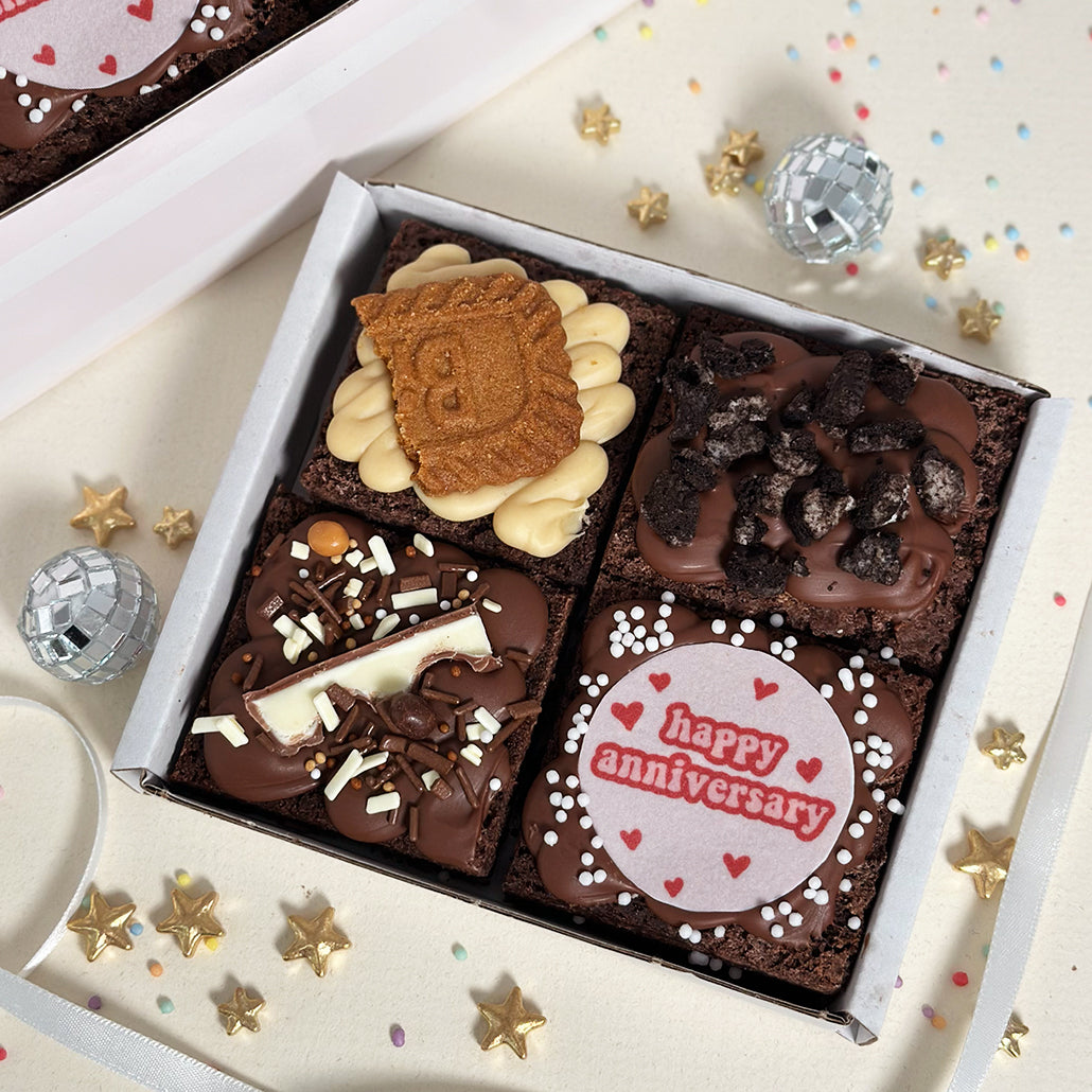 Mini 'Happy Anniversary' Brownie Box 💖