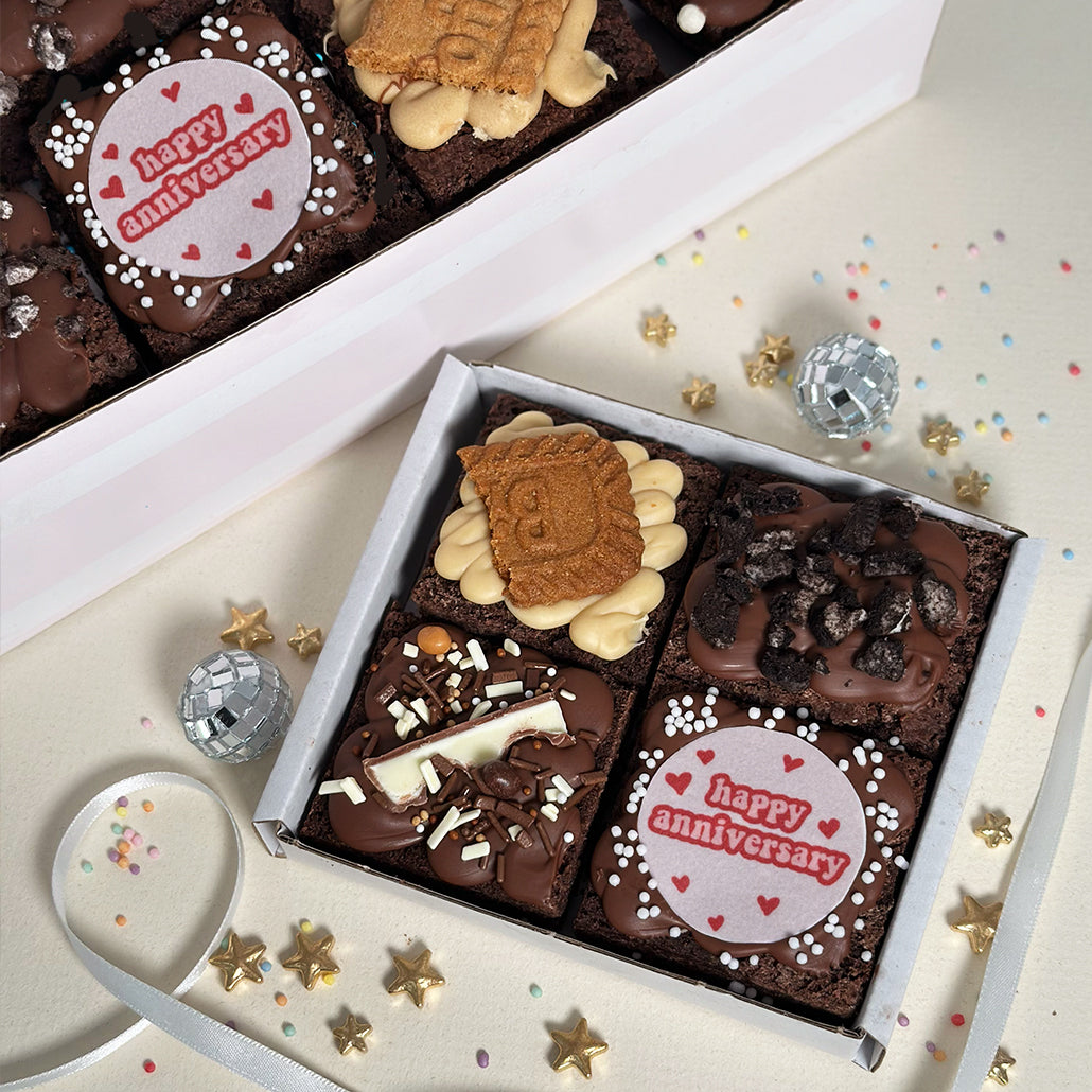 Mini 'Happy Anniversary' Brownie Box 💖