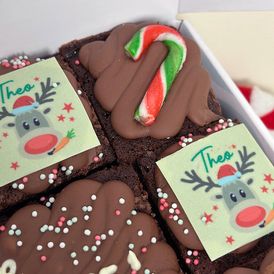 Personalised Rudolph Brownie Box