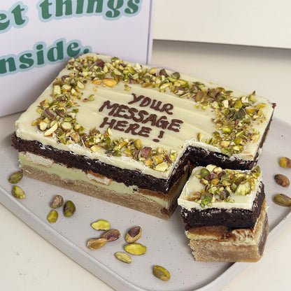 Pistachio Tiramisu Cookie Slab