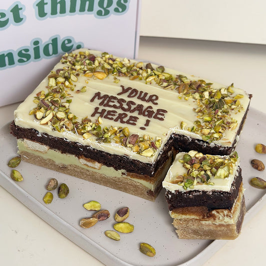 Pistachio Tiramisu Cookie Slab