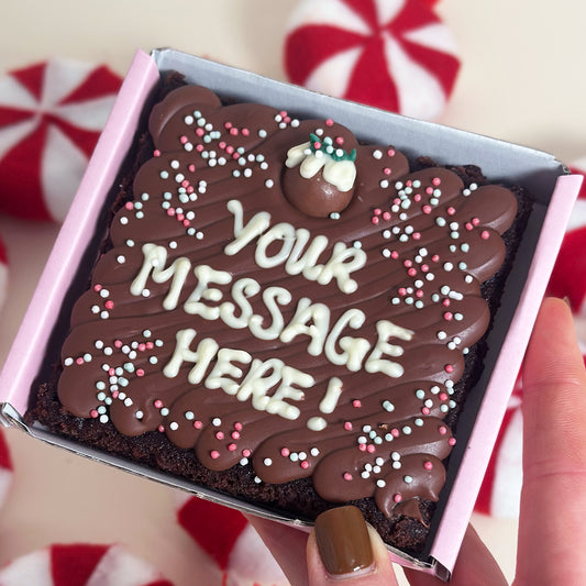 Mini Christmas Brownie Slab