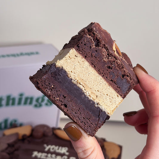 The Personalised Chocolate Orange Brownie Block
