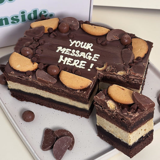 The Personalised Chocolate Orange Brownie Block