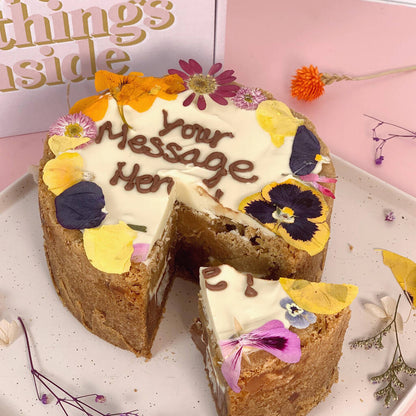 Personalised Floral Cookie Pie