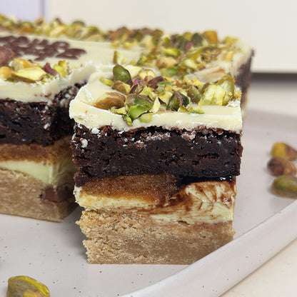 Pistachio Tiramisu Cookie Slab