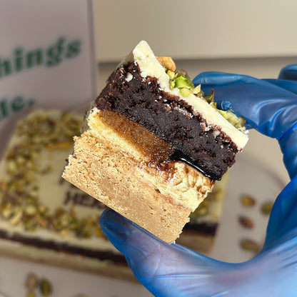 Pistachio Tiramisu Cookie Slab