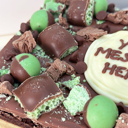 The Personalised Minty Brownie Slab