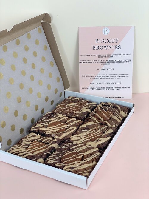 Biscoff Letterbox brownies