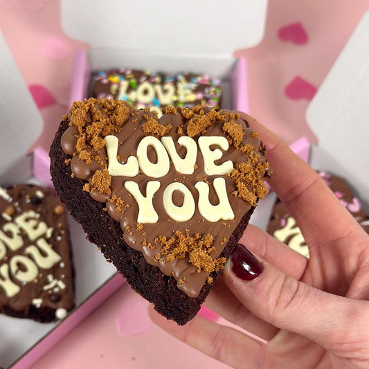 Mini Heart Brownie Slab