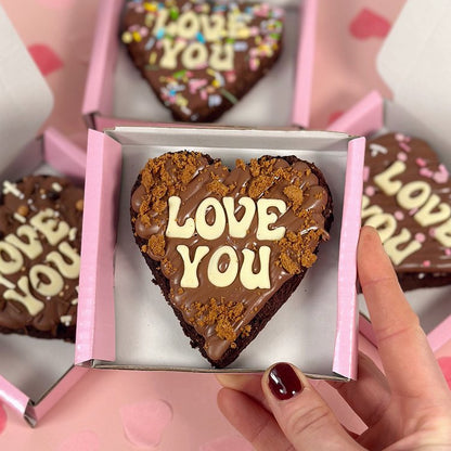 Mini Heart Brownie Slab