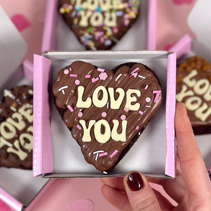 Mini Heart Brownie Slab