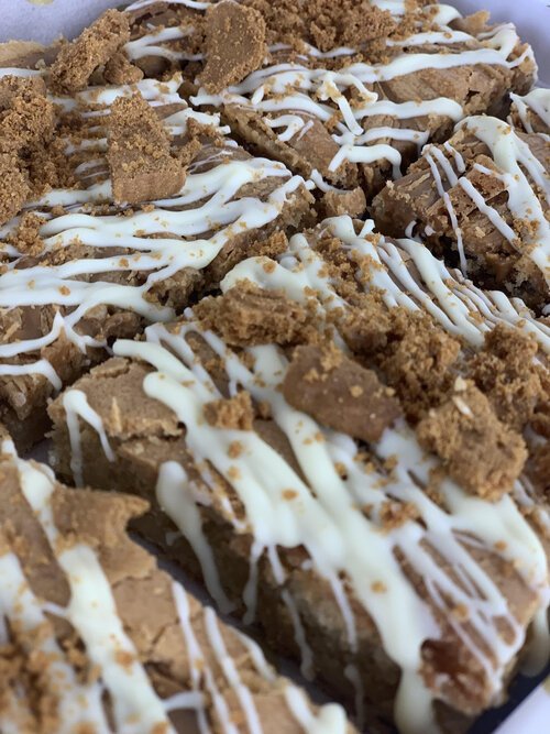 Biscoff Letterbox Blondies