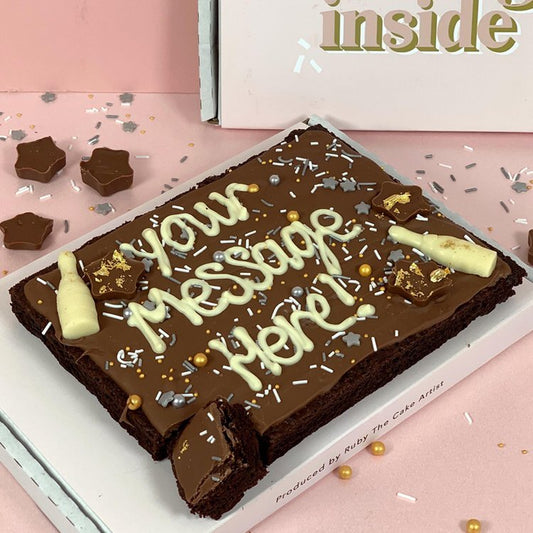 Personalised Celebration Brownie Slab