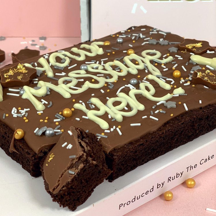 Personalised Celebration Brownie Slab